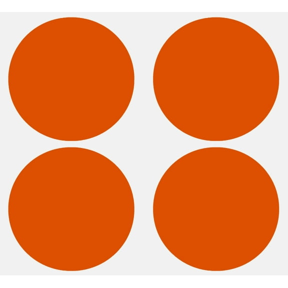 Royal Green Large Sticker Permanent Labels for All-Purpose in Orange 75MM (3 inch) - 40 Pack