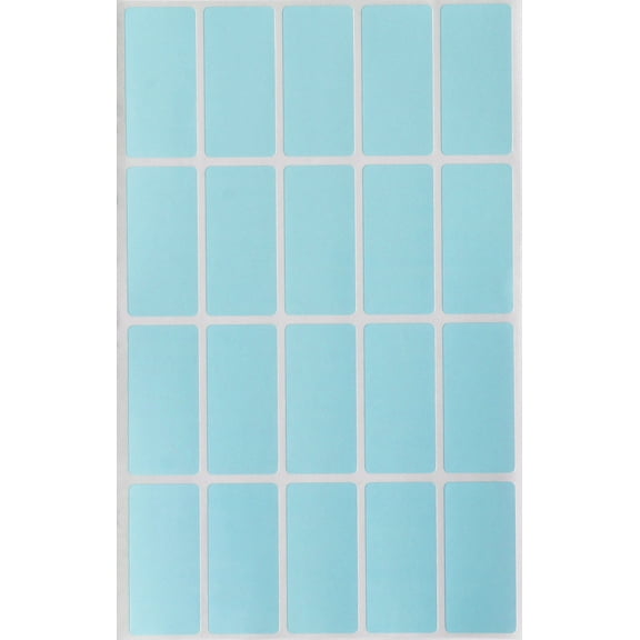 Royal Green Light Blue Colored File Stickers 1.57 inch x 0.75 inch - Color Code Labels Rectangular (40mm x 19mm) - 300 Pack