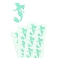 thumbnail image 1 of Royal Green Mermaid Stickers for Bags, Party Favors, and Envelopes Seals 2 inch (50mm) in Pastel Green - 40 Pack, 1 of 8