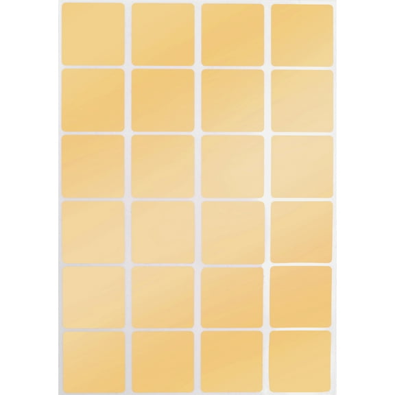 Royal Green Metallic Foil Labels Square Stickers 1" x 1" (25mm x25mm) in Gold - 120 Pack