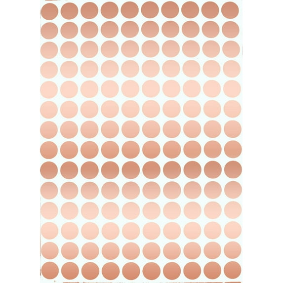 Royal Green Metallic Foil Stickers 3/8" (0.375) inches Rose Gold Dot Sticker 10mm - 2100 Pack