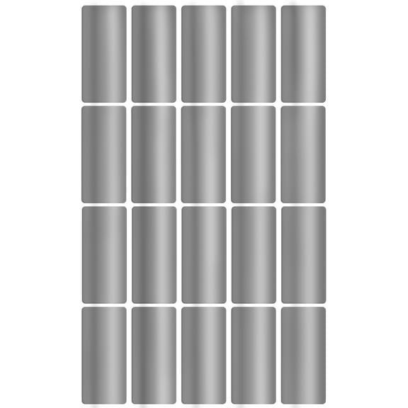 Royal Green Metallic Silver Sticker Labels 1.57 inch x 0.75 inch (40mm x 19mm) - 2000 Pack