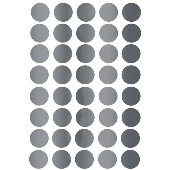 Royal Green Metallic Stickers Color Code Label Dots for Labeling, Decoration and Seals for Envelopes 3/4 inch in Silver, 4000 Pack