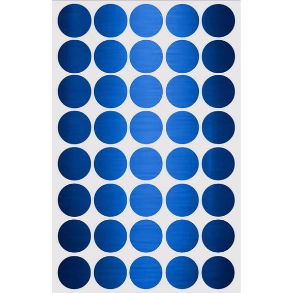 Royal Green Metallic Stickers Label Dots for Decoration Seals for Envelopes 3/4 inch in Metallic Blue, 600 Pack