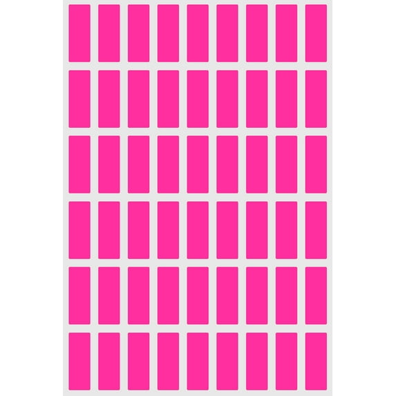 Royal Green Mini Color Stickers 25mm x 10mm - neon Pink Pricing Tags (1 inch x 3/8 in) - 810 Pack