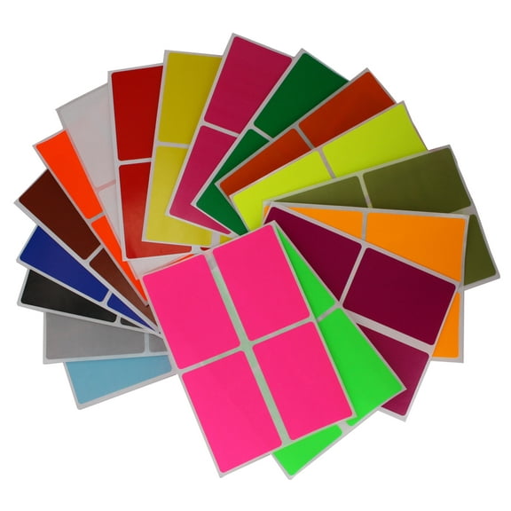 Royal Green Moving Labels Dot Stickers in 18 Assorted Colors 3 in x 2 in - 72 Pack