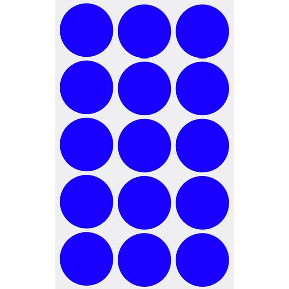 Royal Green Moving Stickers dots for Labeling in Blue 1.25 inch 30mm - 75 Pack