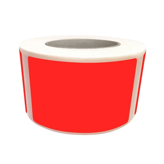 Royal Green  Name Tag Label  2x1.2 inch Labels for Storage Bins in Neon Red ( 50mm x 31mm) - 250 Pack