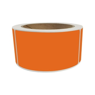 Orange Heart Stickers, 0.5 Inch Wide, 1000 Labels on a Roll