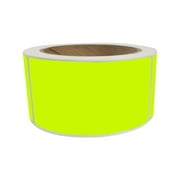 Royal Green Name Tag Labels Moving Stickers Rectangles in Neon Yellow 4x2 inch (100mm x 51mm) 250 Pack