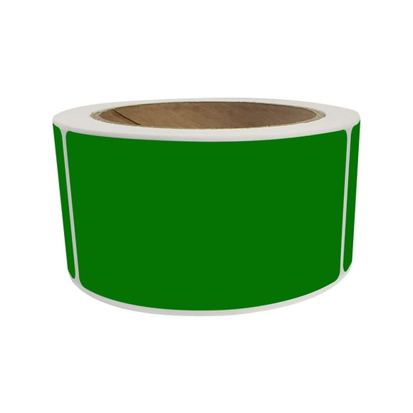 Royal Green Name Tags Colored Labels 4x2 (100mm x 51mm) Green Stickers Rolls - 250 Pack