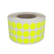 Royal Green Neon Yellow Adhesive Round Stickers 1/4 Inch (8mm) Color Coding Label on roll 0.25 inches - 2000 Pack