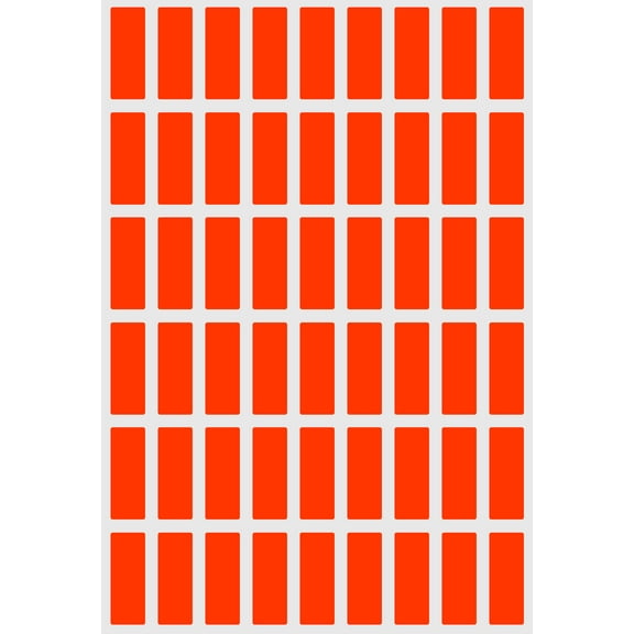 Royal Green Neon red Rectangular Colored Labels for Marking (25mmx10mm) - Bright Labels 1 inch x 3/8 inch - 810 Pack