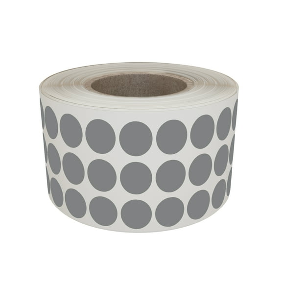 Royal Green Office Supplies Labels 8mm Tiny Circle Sticker Roll in Gray 1/4 inch - 2000 Pack