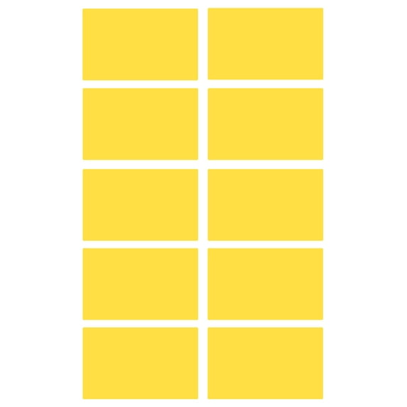 Royal Green Packing Labels 2x1.2 inch Rectangular Stickers 50mmx31mm in Yellow - 150 Pack