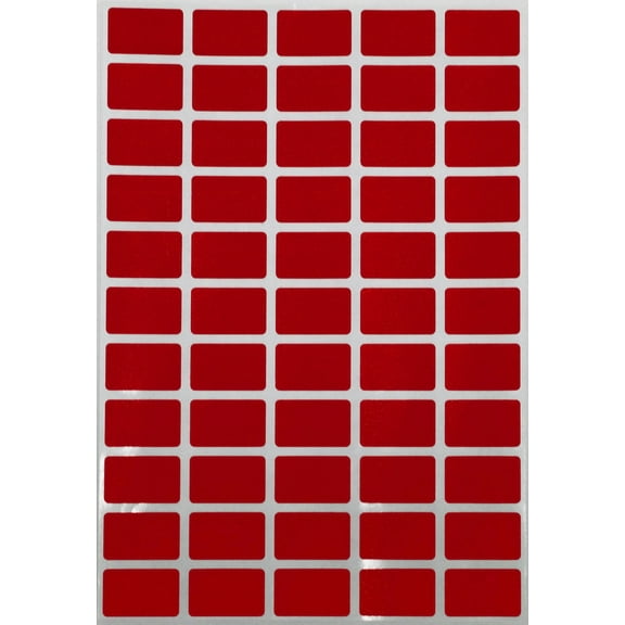 Royal Green Price Tag Stickers 1 inch x 5/8 inch Rectangular Removable Label in Red  (25.5mm x 16mm) - 1375 Pack