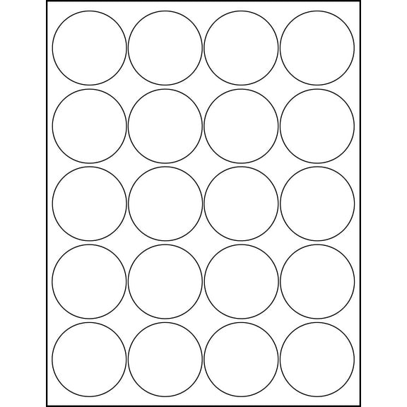 Royal Green Printable Labels Sticker Sheets for Laser and Inkjet Printers with Template Included + Bonus Colored Labels 2 inch ( 50mm) 50 Sheets - 1024 Pack