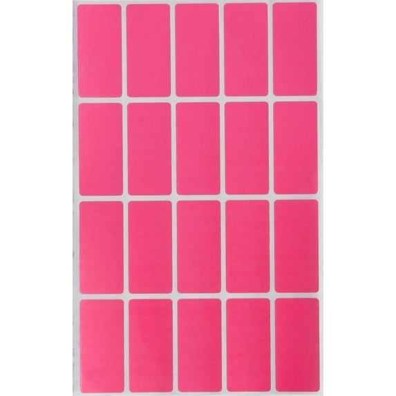 Royal Green Rectangle Color Labels 1.57 inch x 0.75 inch - Pink Color Coding Stickers (40mm x 19mm) 300 Pack