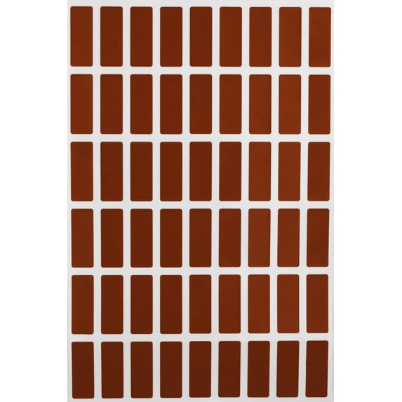 Royal Green Rectangle Label Stickers (25mmx10mm) - Brown Color Coding Labels 1 inch x 3/8 inch - 1350 Pack