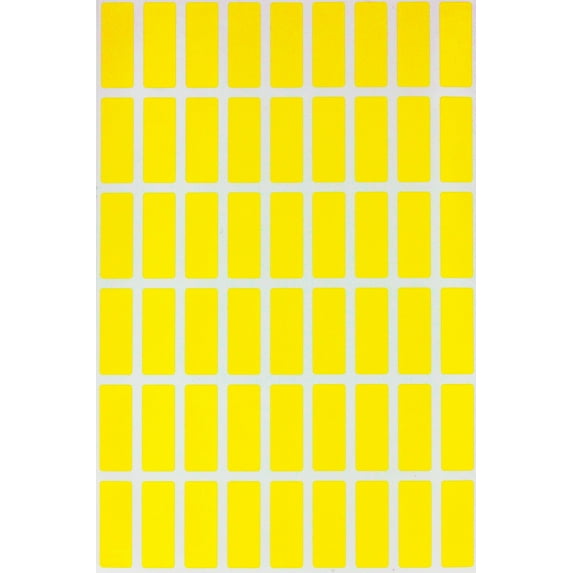 Royal Green Rectangle Sticker 1 inch x 3/8 inch - Labels Colored Yellow Stickers (25mm x 10mm) - 810 Pack