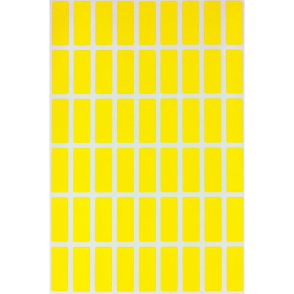 Royal Green Rectangle Sticker 1 inch x 3/8 inch - Labels Colored Yellow Stickers (25mm x 10mm) - 810 Pack
