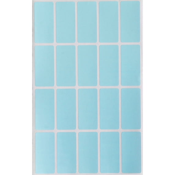 Royal Green Rectangle Sticker Labels 1.57 inch x 0.75 inch Light Blue (40mm x 19mm) - 2000 Pack
