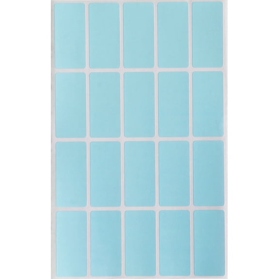 Royal Green Rectangle Sticker Labels 1.57 inch x 0.75 inch Light Blue (40mm x 19mm) - 2000 Pack
