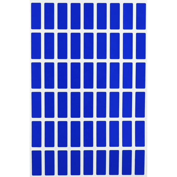 Royal Green Rectangle Sticker Labels 1 inch x 3/8 inch Blue Permanent Adhesive Stickers (25mm x 10mm) - 1350 Pack