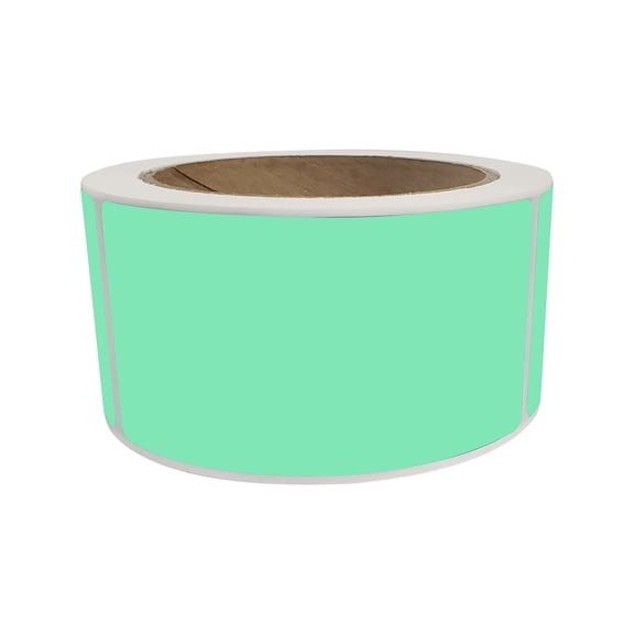Royal Green Rectangular Code Labels 4x2 Blank Sticker Roll in Pastel Green (7.5cm x 2.5cm) - 250 Pack