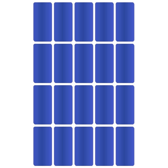 Royal Green Rectangular Color Coding Label 1.57" x 0.75" (40mm x 19mm) - 100-Pack,  Metallic Blue
