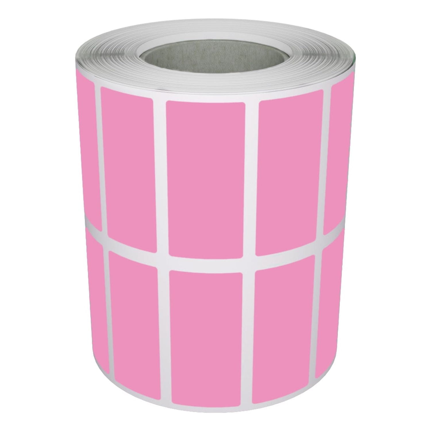 Royal Green Rectangular ColorCoding Label Rolls in Pastel Pink