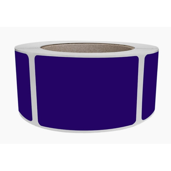 Royal Green Rectangular Color-Coding Labels 3x2 inch (75mm x 50mm) Royal Blue Sticker Roll - 500 Pack