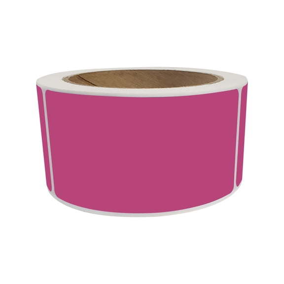 Royal Green Rectangular Color-Coding Stickers 4x2 inch (7.5cm x 2.5cm) Pink Label Roll - 250 Pack