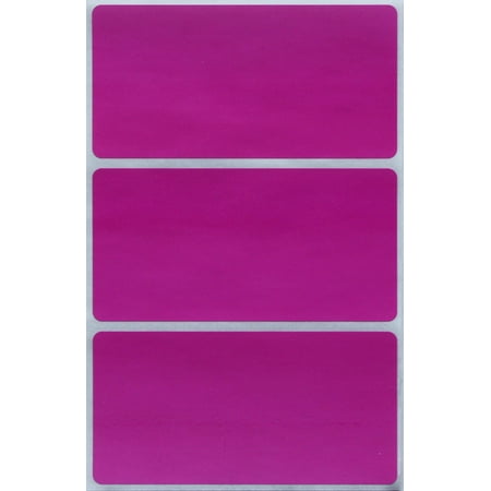 Royal Green Rectangular Color Coding Stickers Name Tag Labels 4" x 2" in Purple, 45 Pack