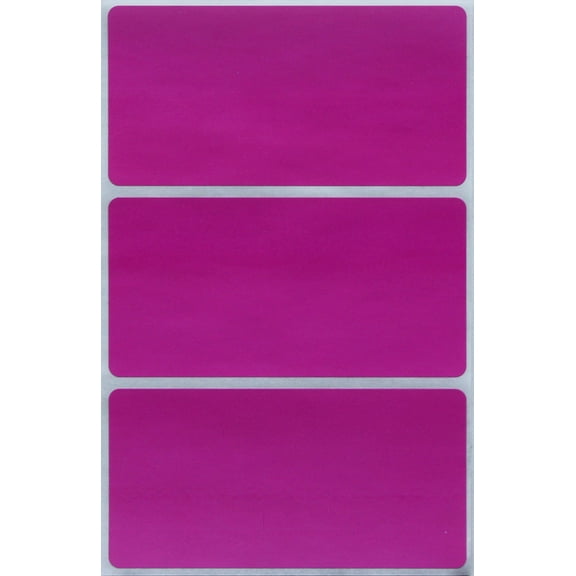 Royal Green Rectangular Color Coding Stickers Name Tag  Labels  4" x 2" in Purple, 45 Pack