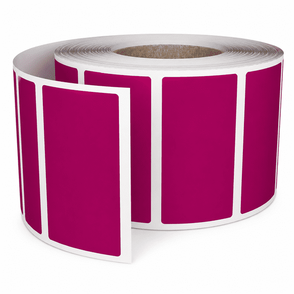 Royal Green Rectangular Color Coding Stickers Roll Labels 1.57" x 0.75" in Purple, 500 Pack