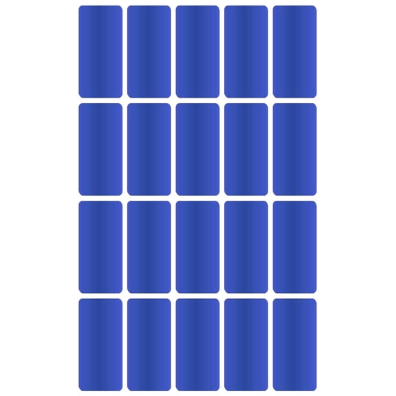 Royal Green Rectangular Color Label 1.57" x 0.75"- Small Label Stickers 40mm x 19mm - 2000-Pack, Metallic Blue