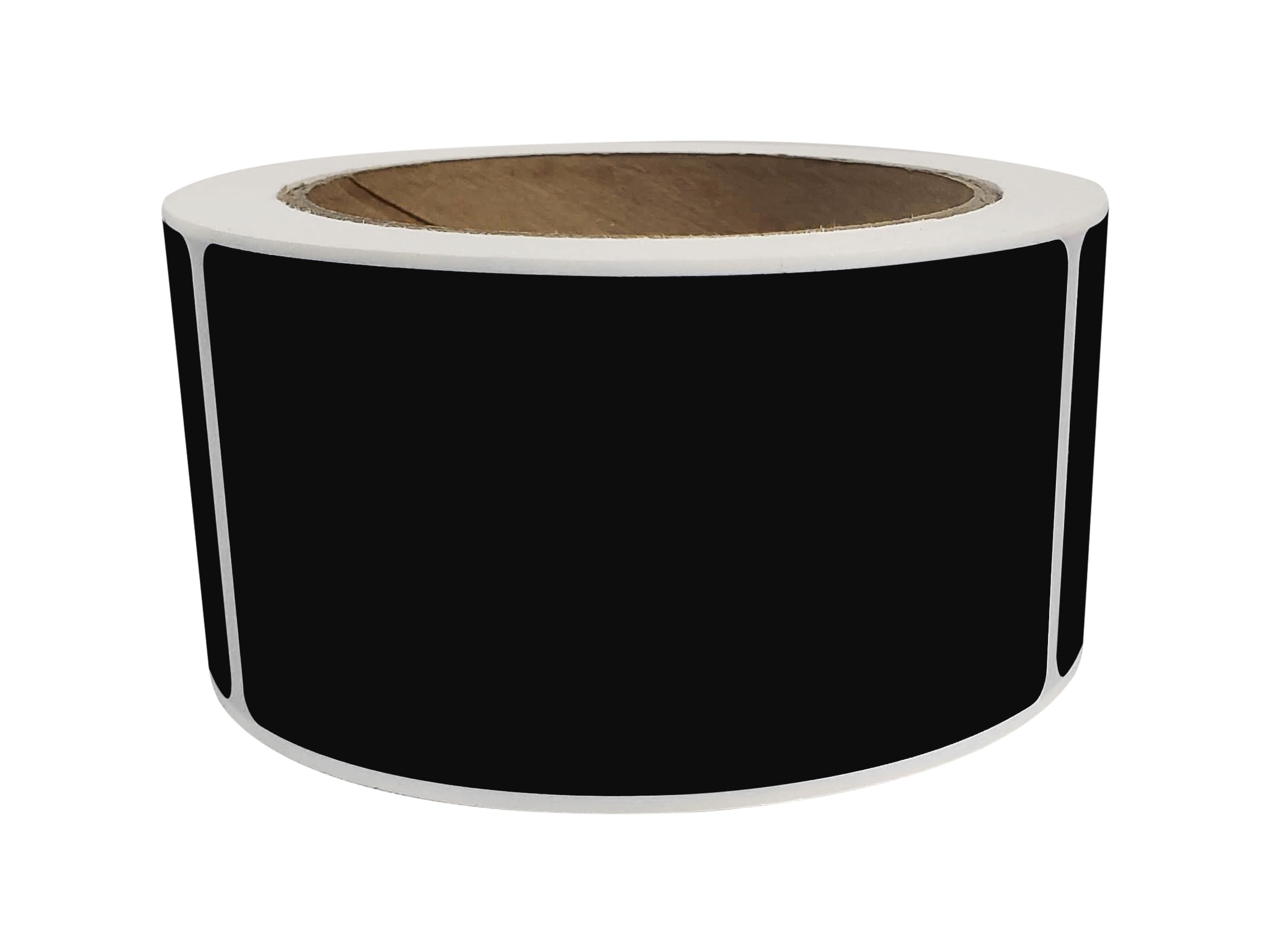 Royal Green Rectangular Label Stickers 4x2 inch (7.5cm x 2.5cm) Black Label Roll - 250 Pack