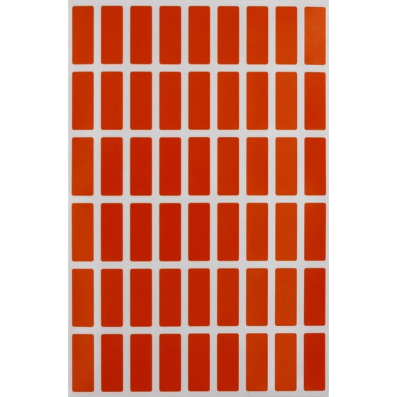 Royal Green Rectangular Labels for folders (25mmx10mm) - Rectangle Shaped Sticker in Orange 1 inch x 3/8 inch - 270 Pack