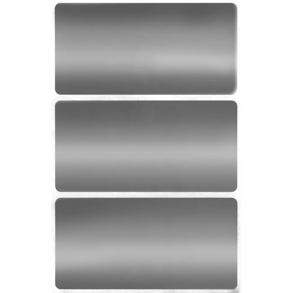 Royal Green Rectangular Name Tag Stickers Color-Coding Labels, 4" x 2" in Silver ,300 Pack