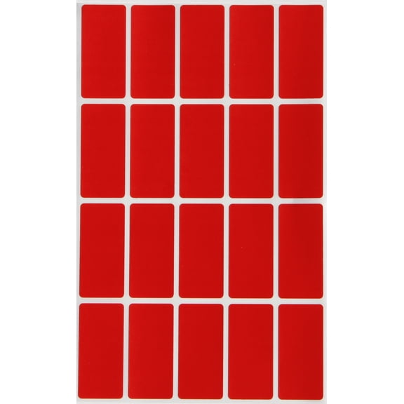 Royal Green Rectangular Red Sticker Paper Labels (1.57 inch x 0.75) - 2000 Pack