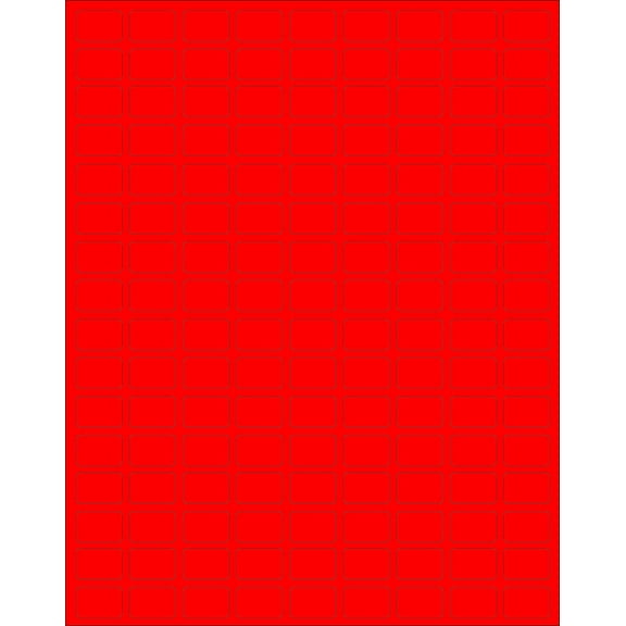 Royal Green Rectangular Small Printing Stickers Sheets Labels 0.75" x 0.5", Permanent Red Color Coding Labels for Laser or Inkjet Printer Template Included - 1008 Pack