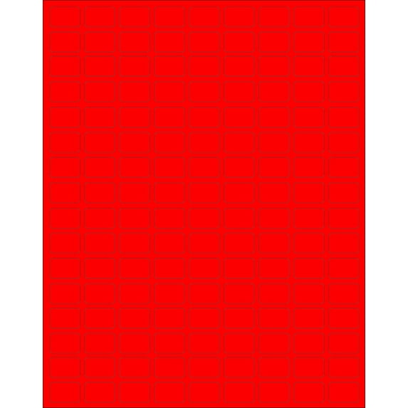 Royal Green Rectangular Small Printing Stickers Sheets Labels 0.75" x 0.5", Permanent Red Color Coding Labels for Laser or Inkjet Printer Template Included - 1440 Pack