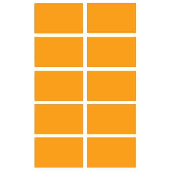 Royal Green Rectangular Sticker Labels to Write on 2" x 1.2" in Neon Orange, 1000-Pack
