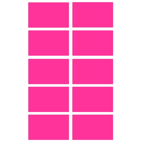 Royal Green Rectangular Sticker Labels to Write on 2" x 1.2" in Neon Pink, 1000-Pack