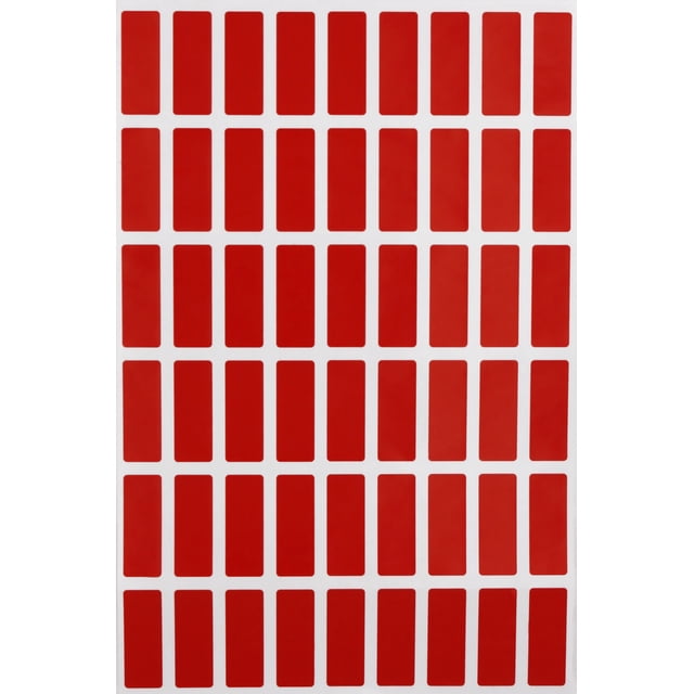 Royal Green Rectangular Stickers 1 inch x 3/8 inch - Red Sticker ...