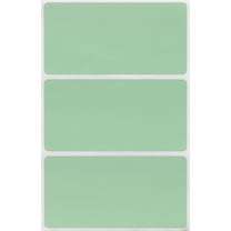 Royal Green Rectangular Stickers to Write On Name Tags for Events & Parties 4" x 2"  in Pastel Green, 150 Pack