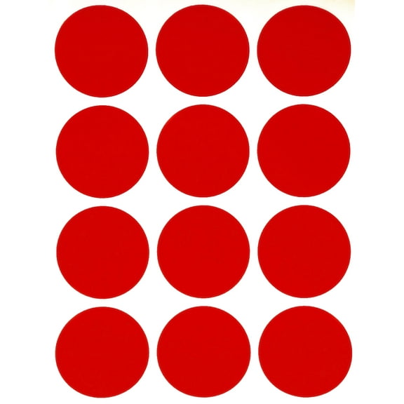 Royal Green Red Colored Dot Stickers for Moving Boxes 1.5 inch (38 mm) - 180 Pack