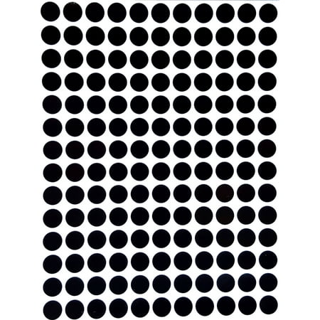 Royal Green Removable Color Coding Labels, 3/8" x 3/8", Black, 2100 Count, 15 Pack
