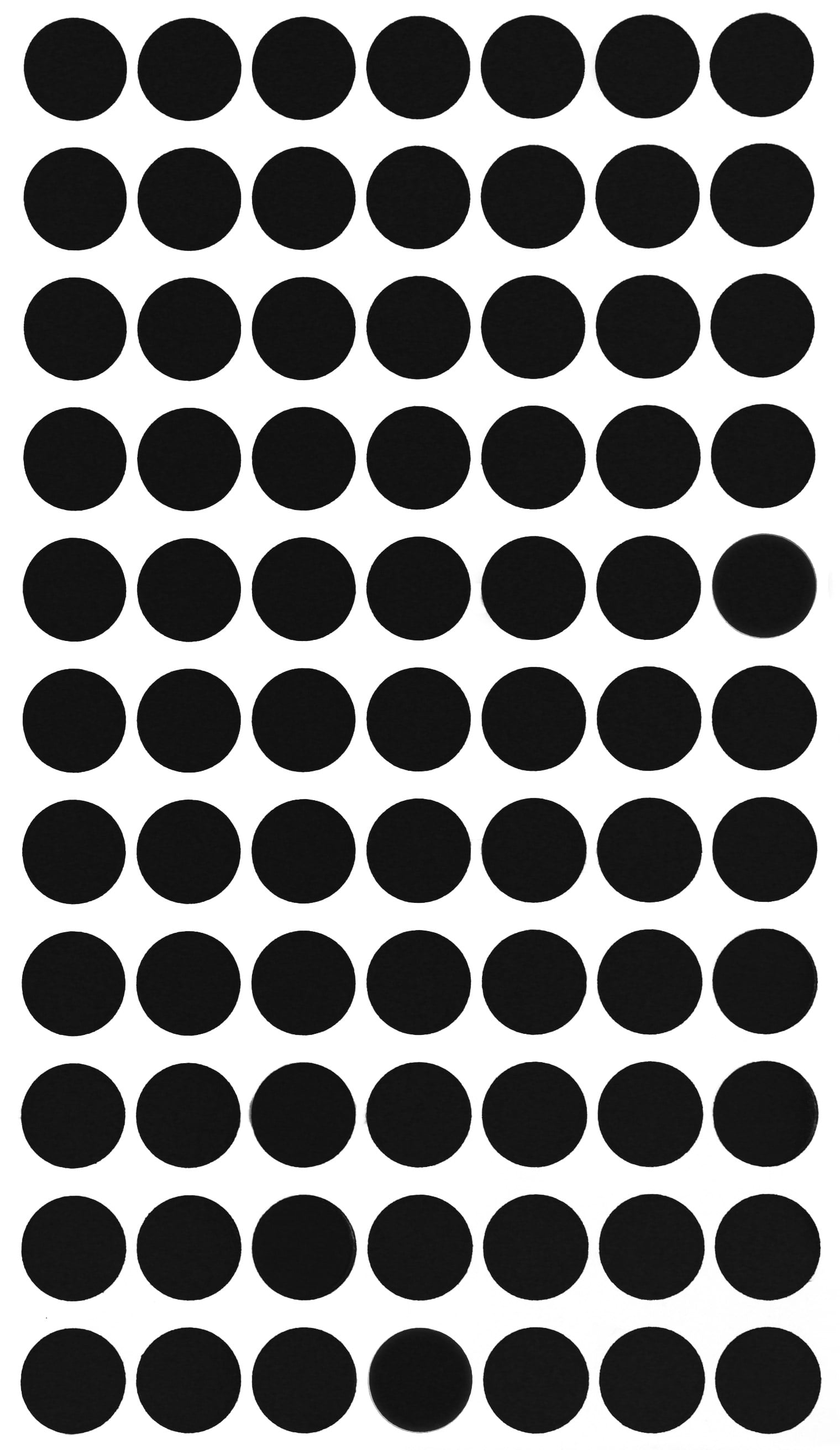 Royal Green Removable Labels Easy Peel Off 1.5cm No Residue Color Code Stickers Round 15mm 7700 Pack - (Black)